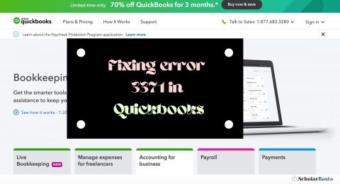 Fixing error 3371 in Quickbooks