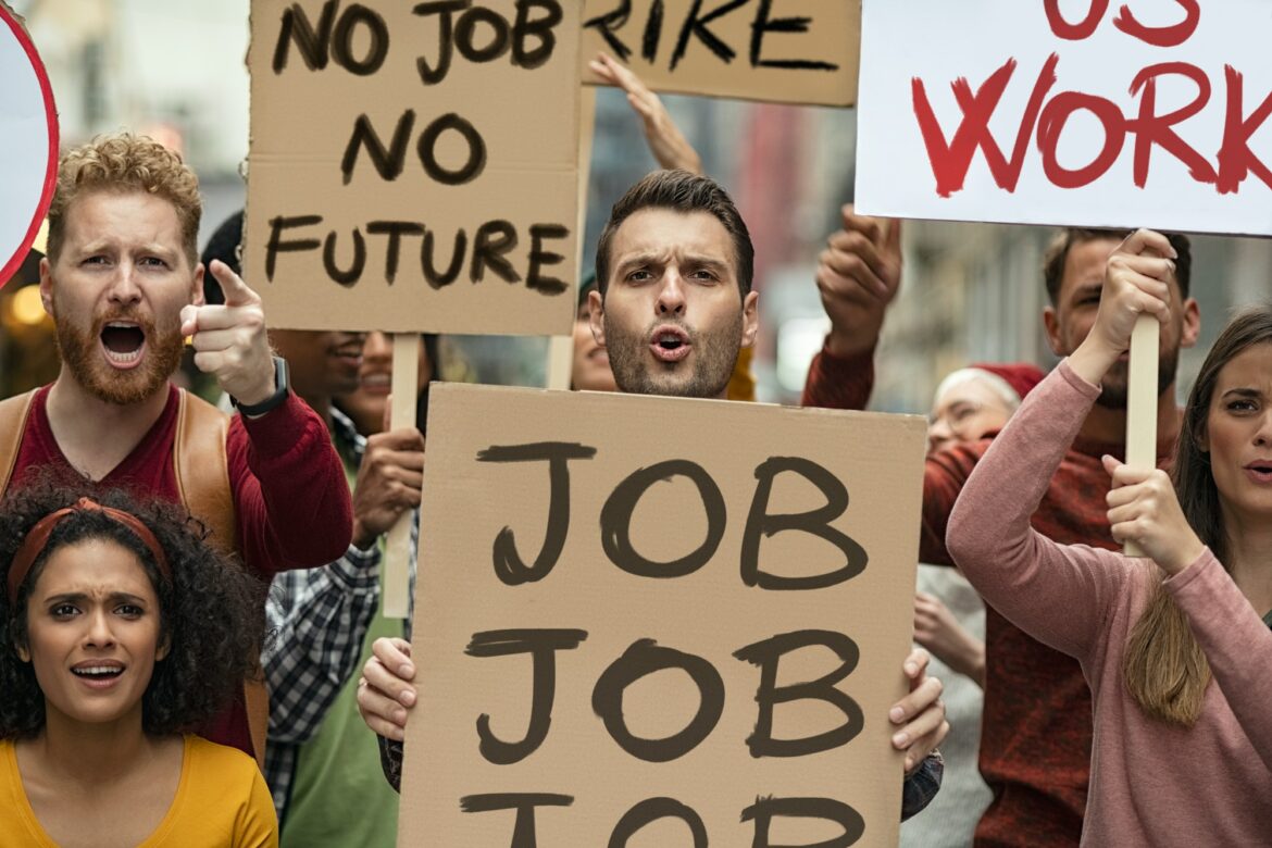 Unemployment strike and protest Unemployment strike and protest