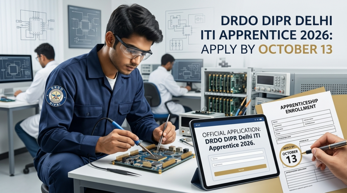 DRDO DIPR Delhi ITI Apprentice 2026: Apply by October 13 educational illustration
